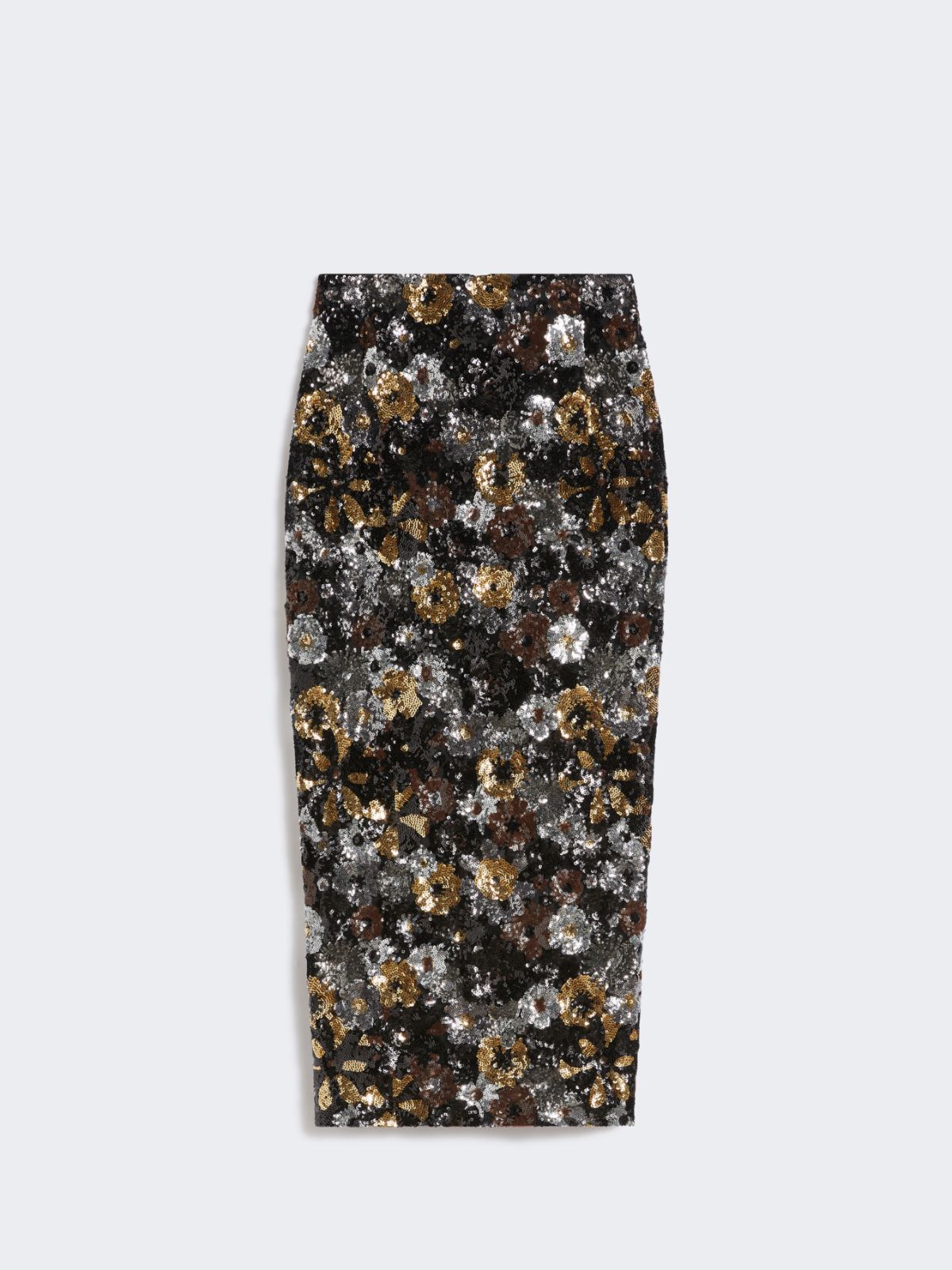 Pencil skirt in tulle and sequin - BLACK - Max Mara - 10