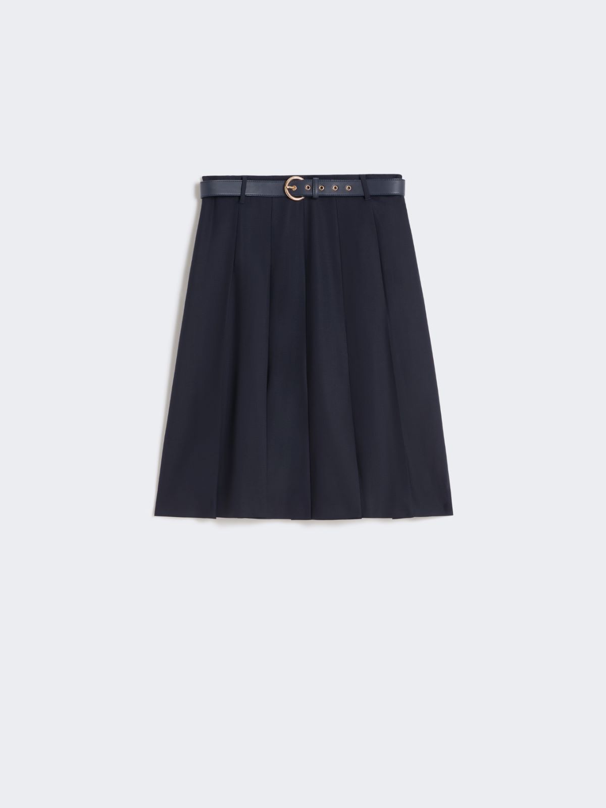 Pleated wool skirt - NAVY - Max Mara - 9