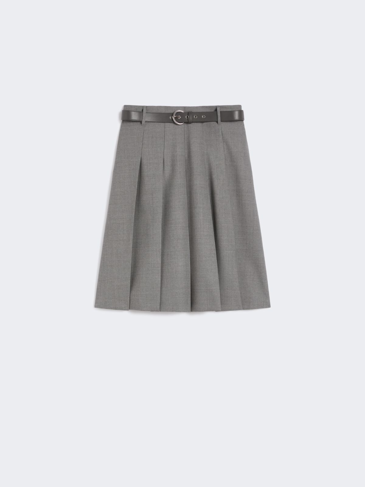 Pleated wool skirt - MEDIUM GREY - Max Mara - 9