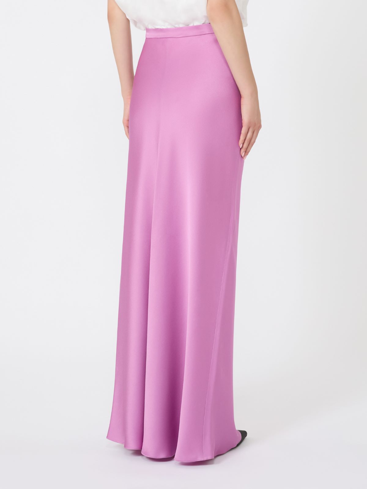 Flowing envers satin skirt - HYDRANGEA PINK - Max Mara - 3