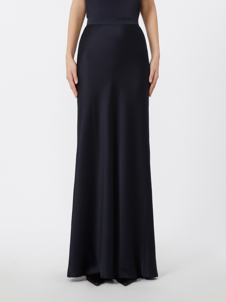 スカート Max Mara RIMINI - Flowing skirt in envers satin Flowing envers satin skirt, midnightblue | 
