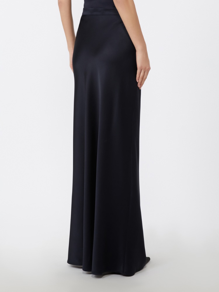 スカート Max Mara Studio RIMINI - Flowing skirt in envers satin Flowing envers satin skirt, midnightblue |