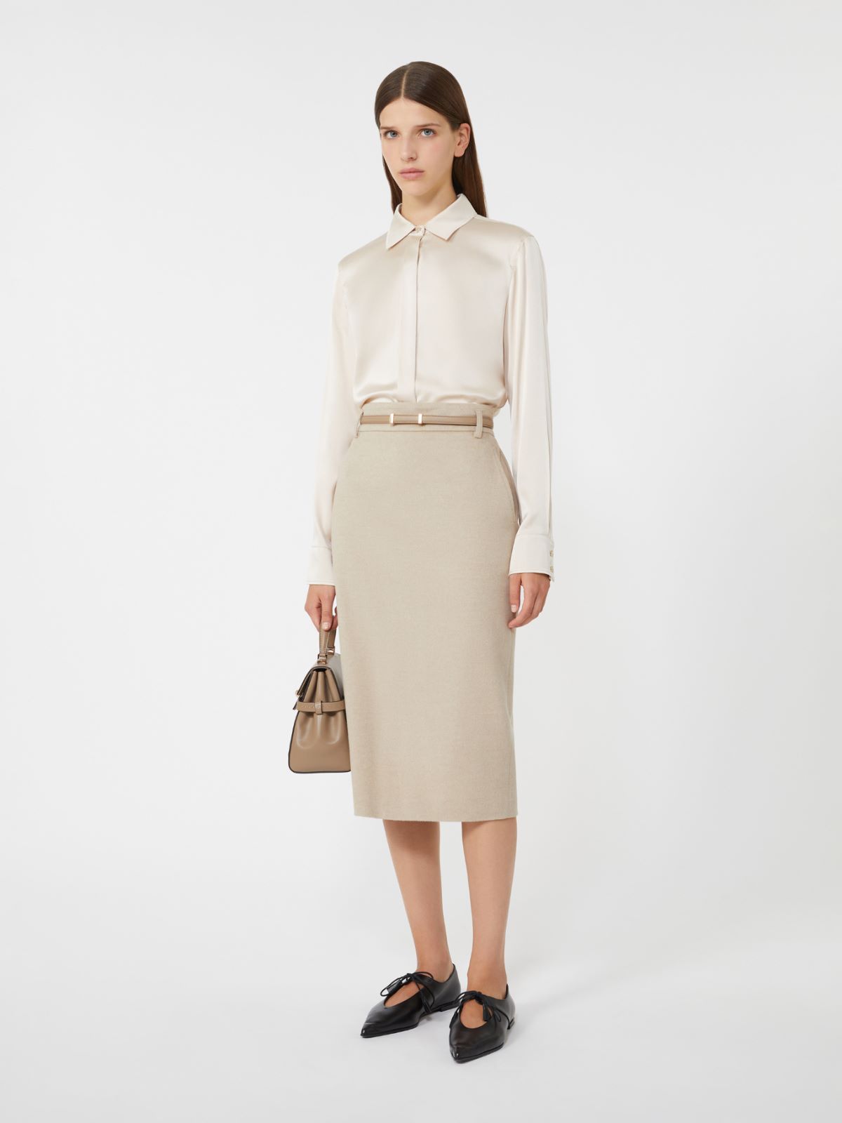 [アレーテ] ピュア ウール ペンシル スカート - BEIGE - Max Mara - 5