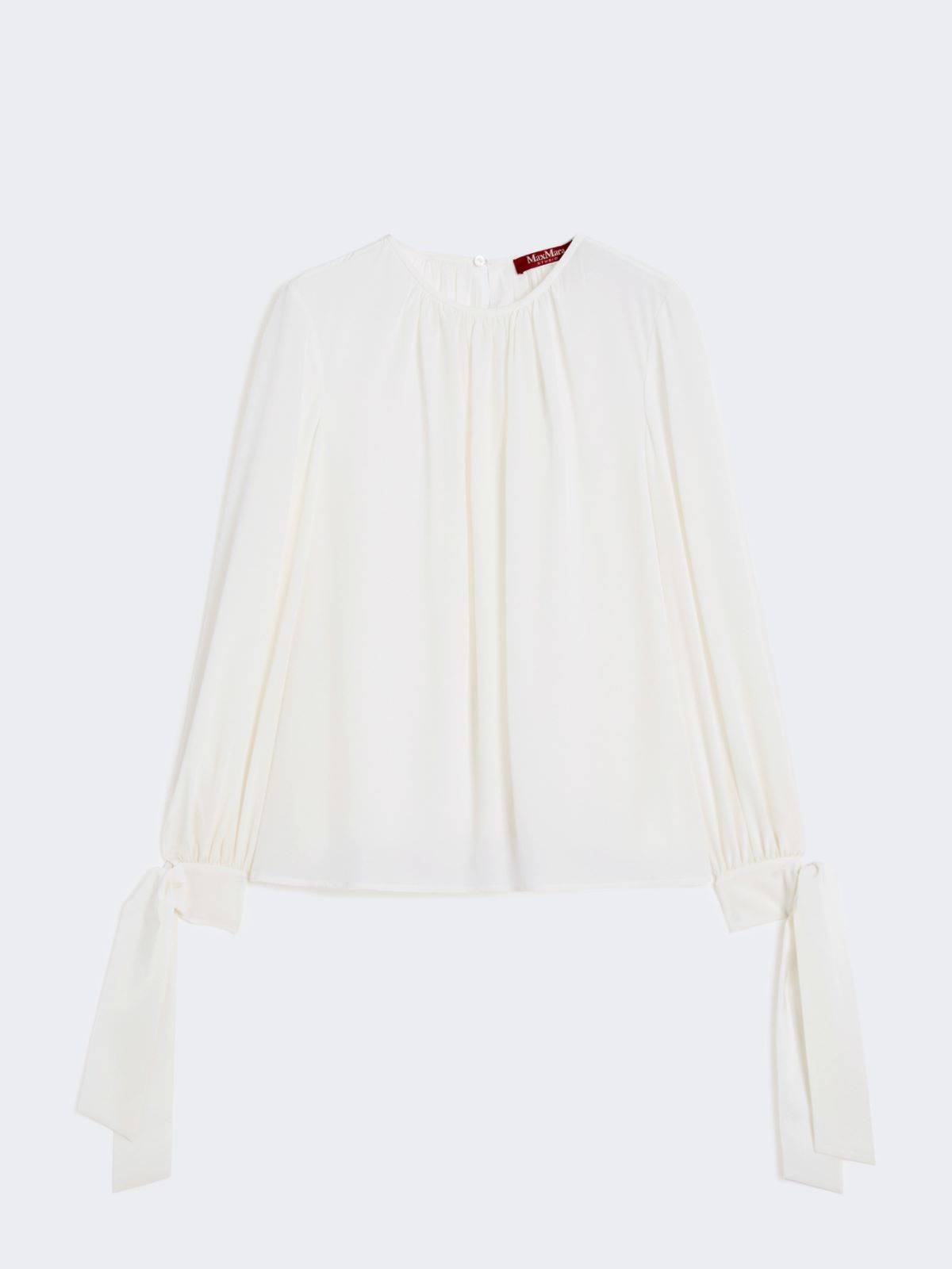 Silk crepe de chine blouse - IVORY - Max Mara - 9