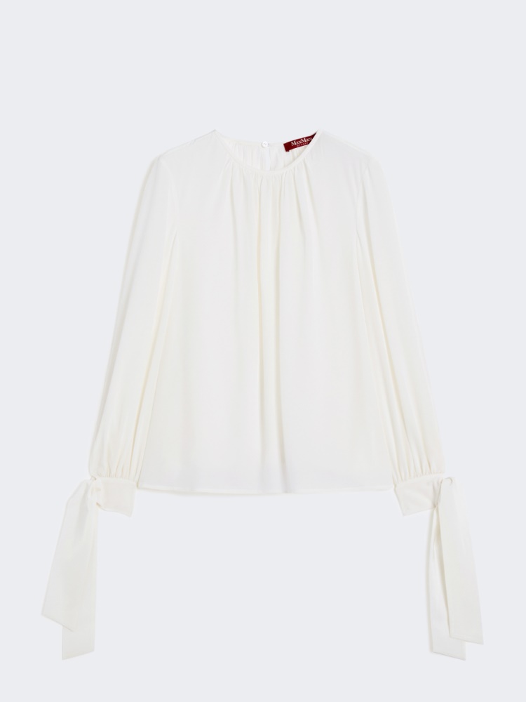 Bluse aus Crêpe-de-Chine-Seide - ELFENBEINFARBEN - Max Mara