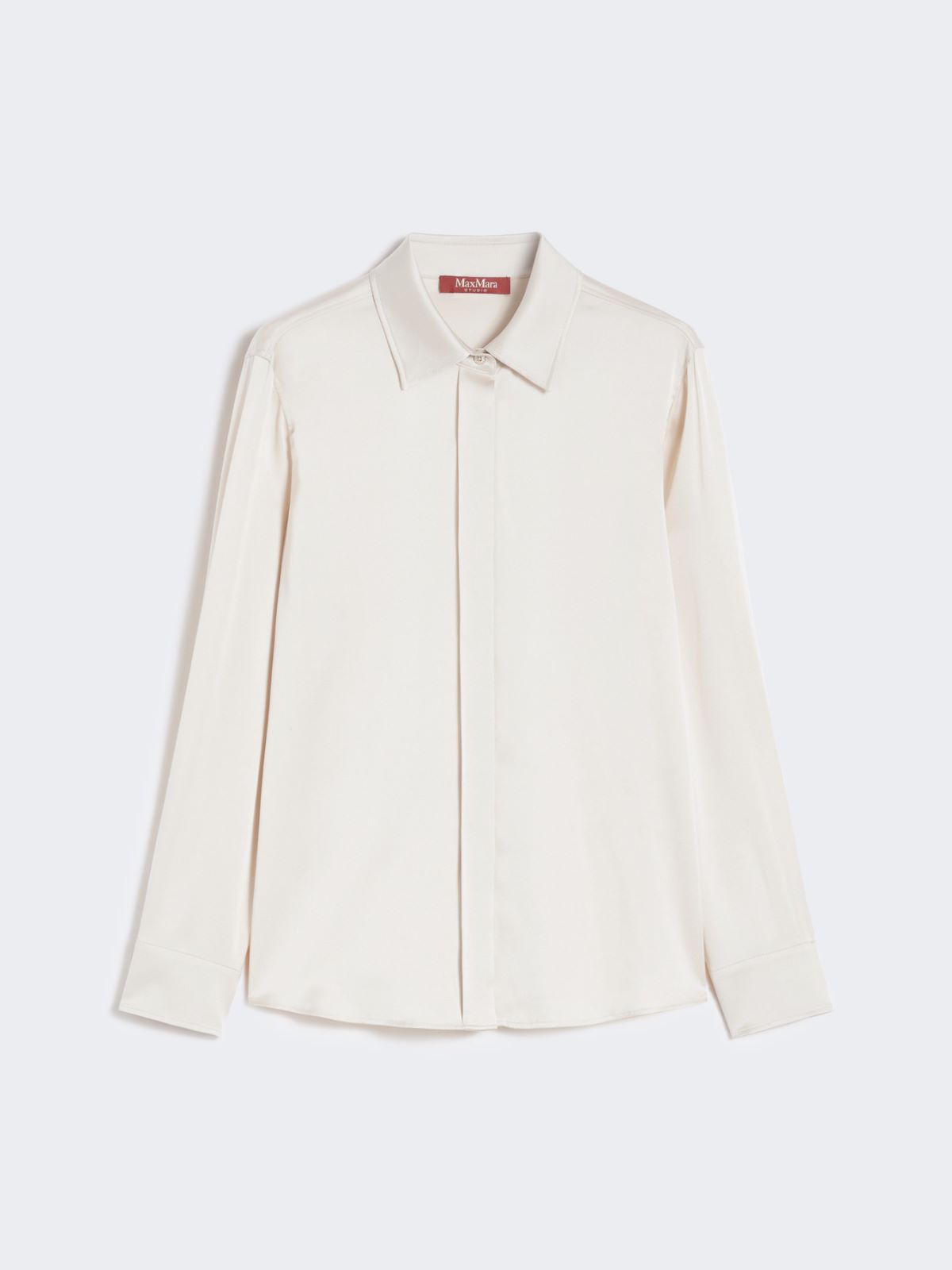 Classic silk satin shirt - BEIGE - Max Mara - 10