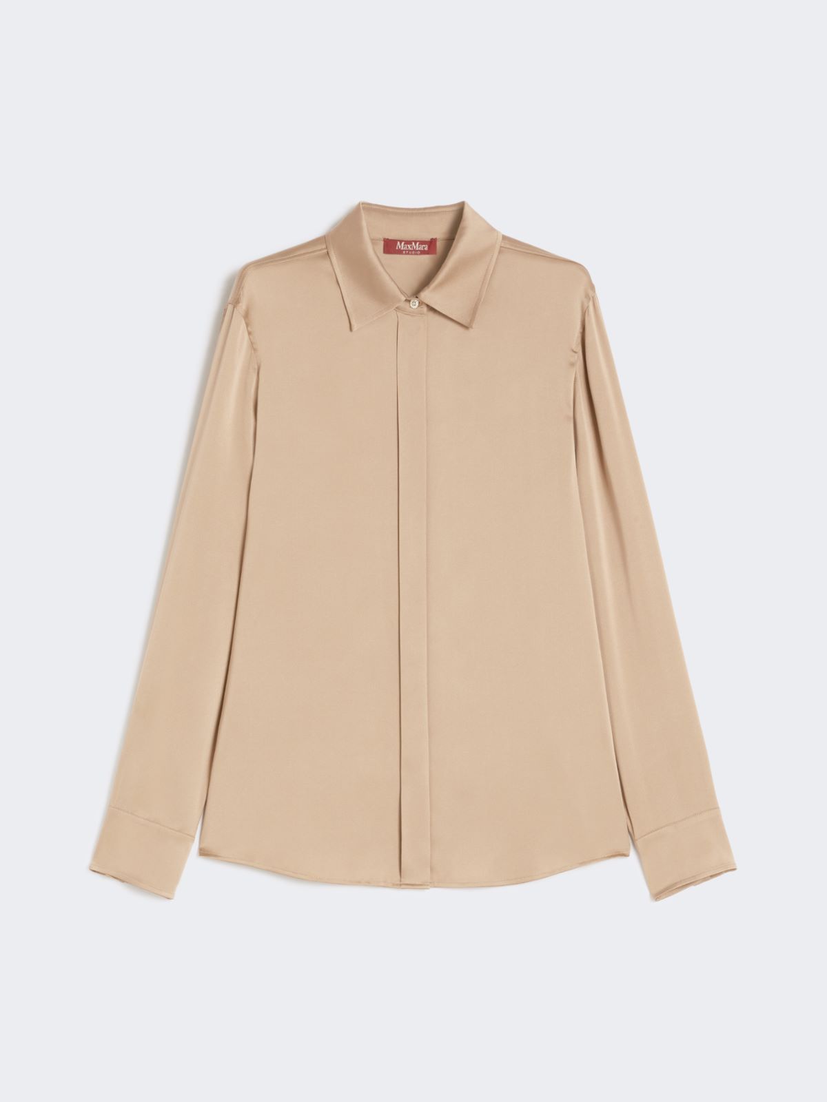 [クセロ] シルク サテン シャツ - CAMEL - Max Mara - 10