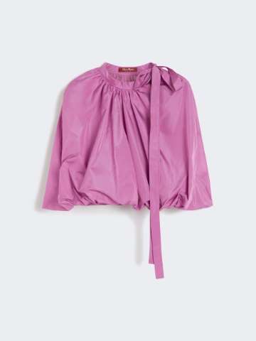 Tシャツ・カットソー MAX MARA Powder Pink Satin Occhi Blouse Max Mara Powder Pink Satin Occhi Blouse In Multicolor | ModeSens