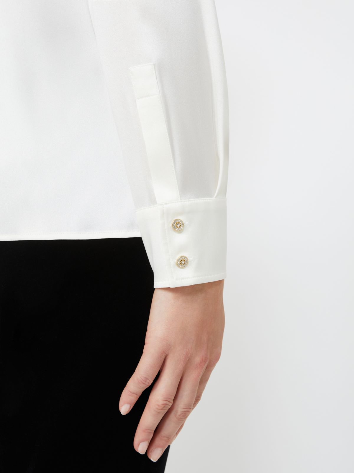 Silk satin blouse - IVORY - Max Mara - 5