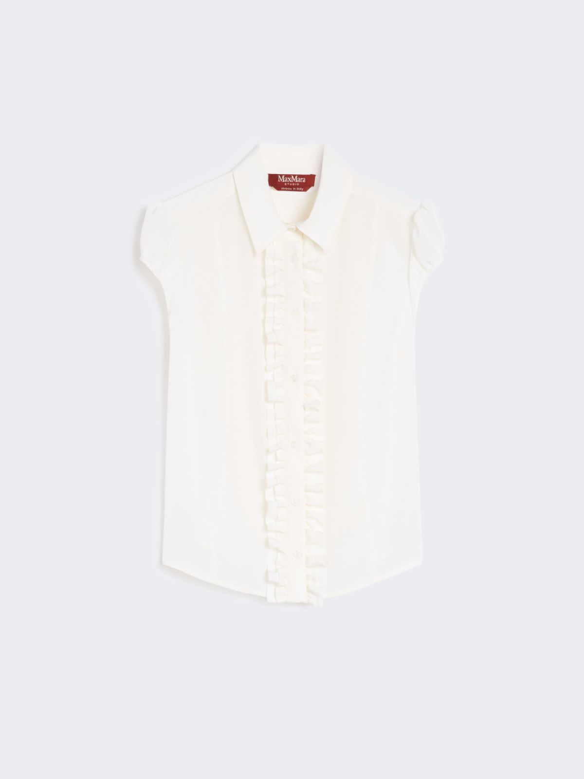 Jedwabna koszula barwiona metodą zanurzeniową - KOŚĆ SŁONIOWA - Max Mara - 9