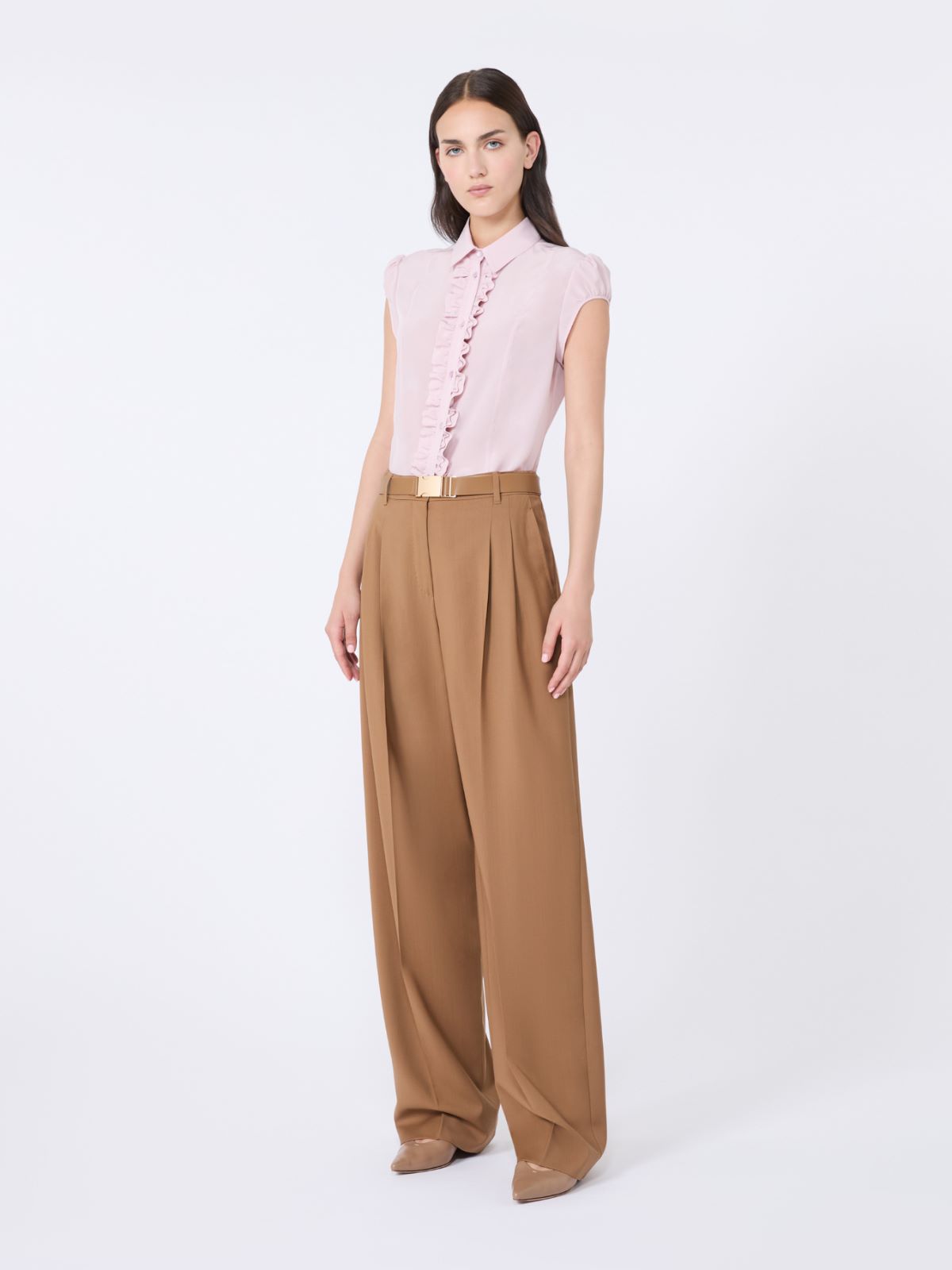 Washed silk shirt - SUGARED-ALMOND ROSE - Max Mara