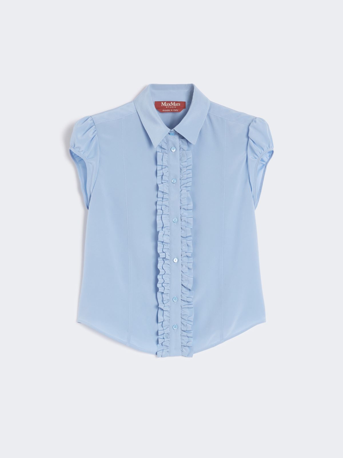 Washed silk shirt - LIGHT BLUE - Max Mara - 9