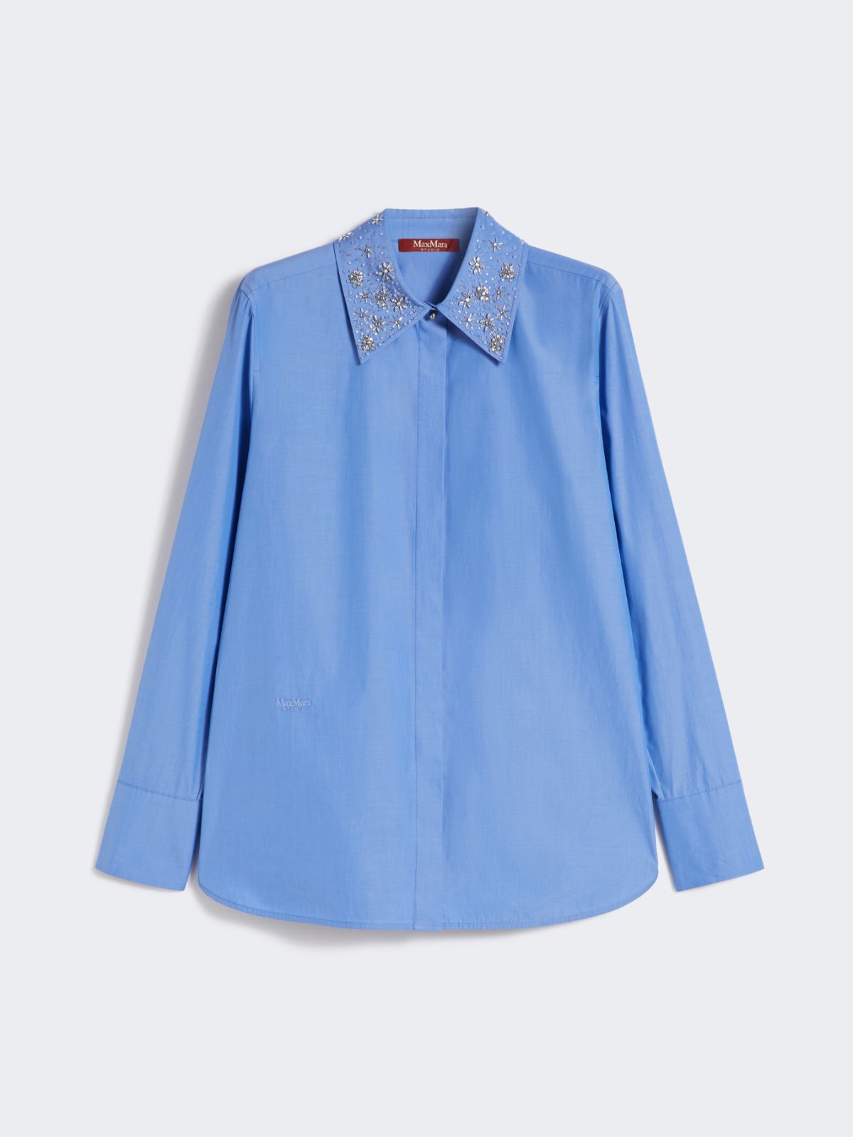 [スタッファ] ピュア コットン ポプリン シャツ - LIGHT BLUE - Max Mara - 10