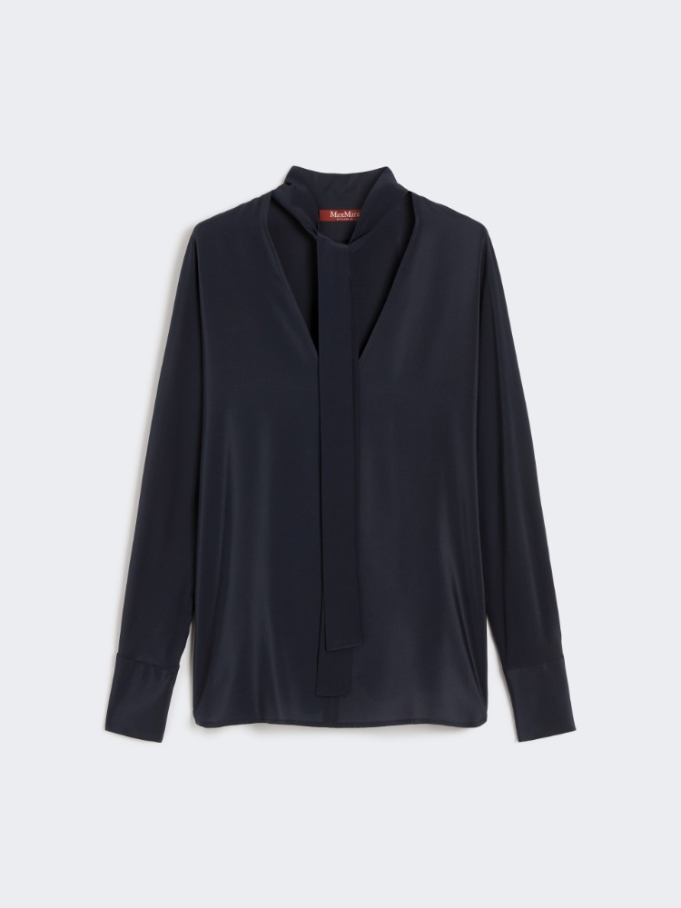 美品 WEEKEND MaxMara 犬柄 シルク100%ボウタイブラウス M