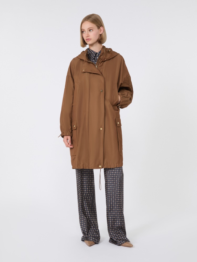 Cotton-blend faille parka - HAZELNUT BROWN - Max Mara