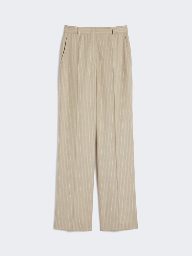 Pantalone in lana stretch disegnata - BEIGE - Max Mara