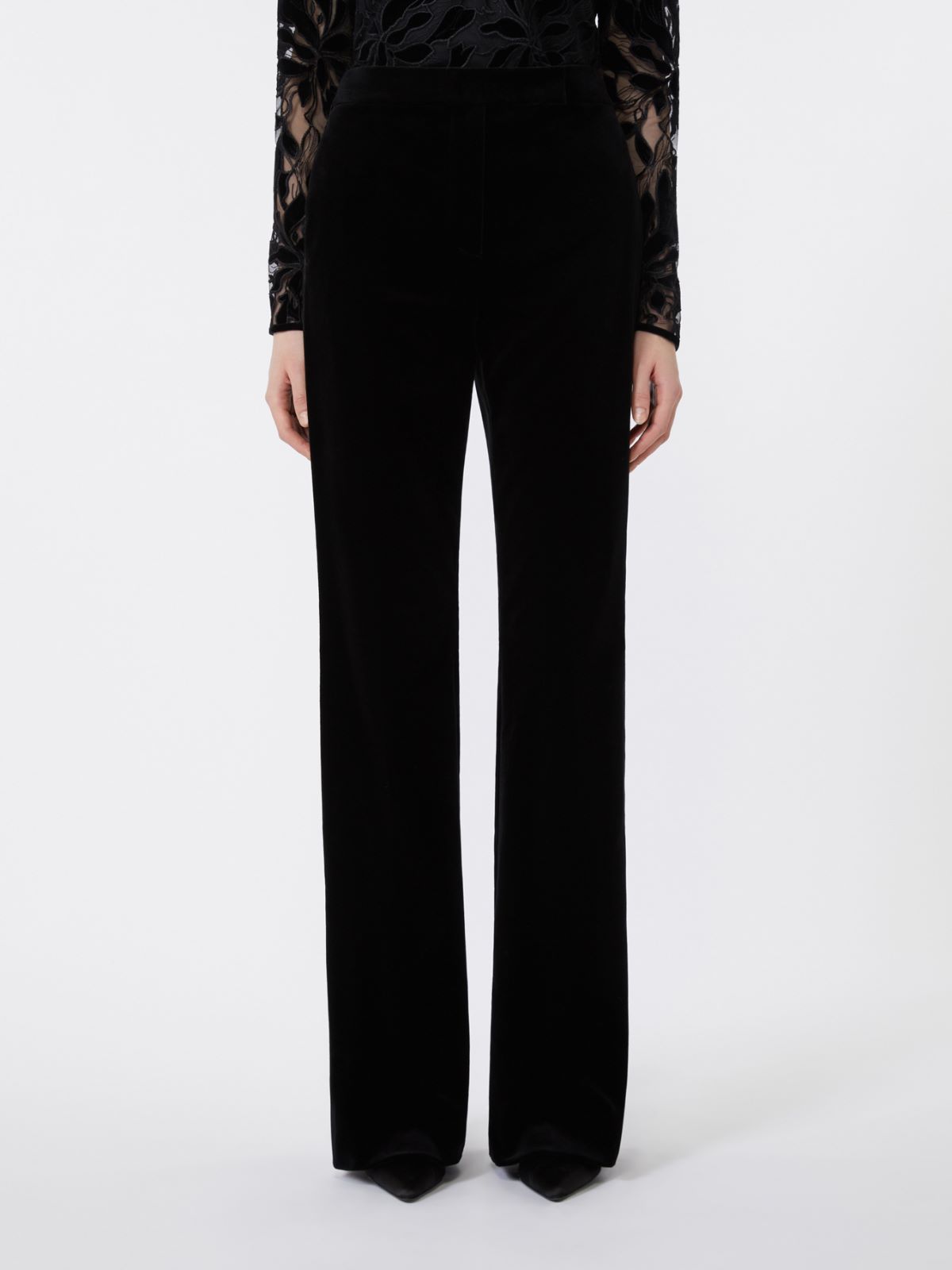 Velvet Tuxedo trousers - BLACK - Max Mara - 2