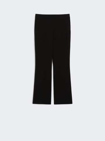 Viscose and linen wide trousers, black | Weekend Max Mara