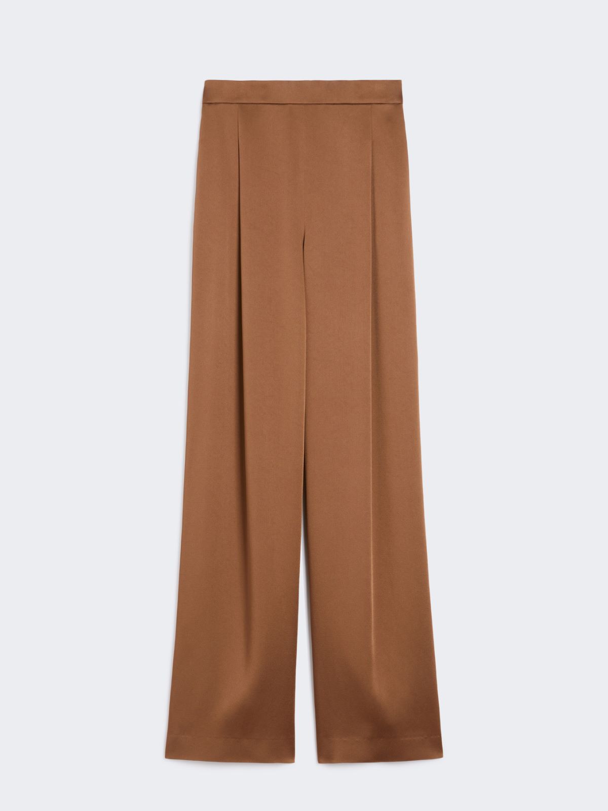 Lejące spodnie z dwustronnej satyny - BRĄZOWY - Max Mara - 8