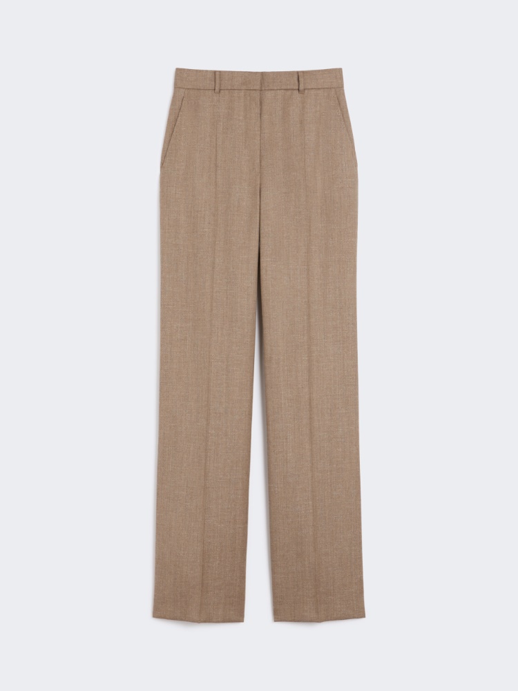 Wool-blend trousers - HAZELNUT BROWN - Max Mara