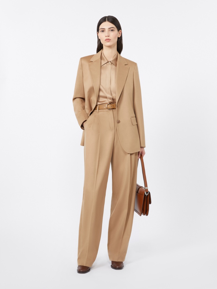 Flowing wool trousers - CAMEL - Max Mara