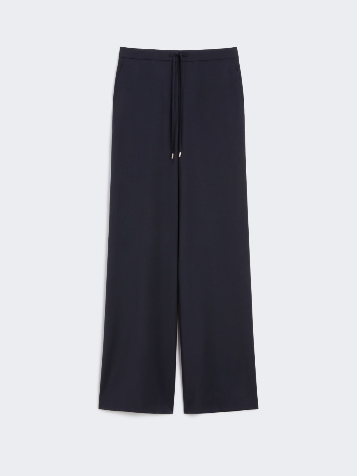 Wool drawstring trousers - NAVY - Max Mara - 8