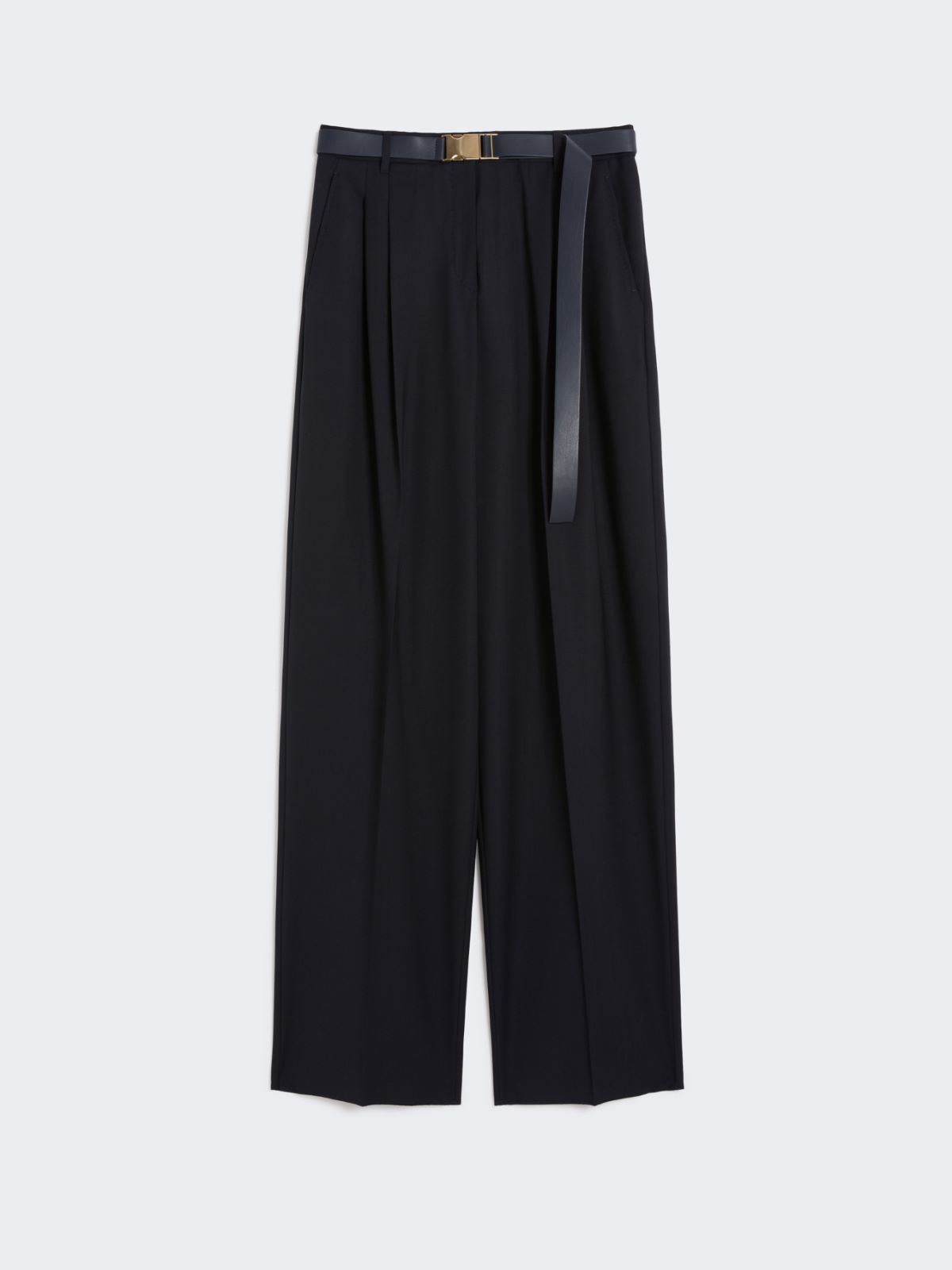 Woollen cloth trousers - NAVY - Max Mara - 9