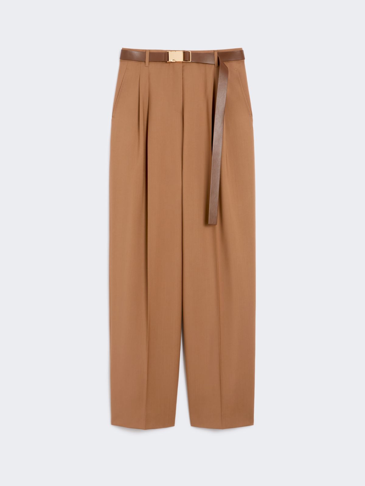 Woollen cloth trousers - HAZELNUT BROWN - Max Mara - 9