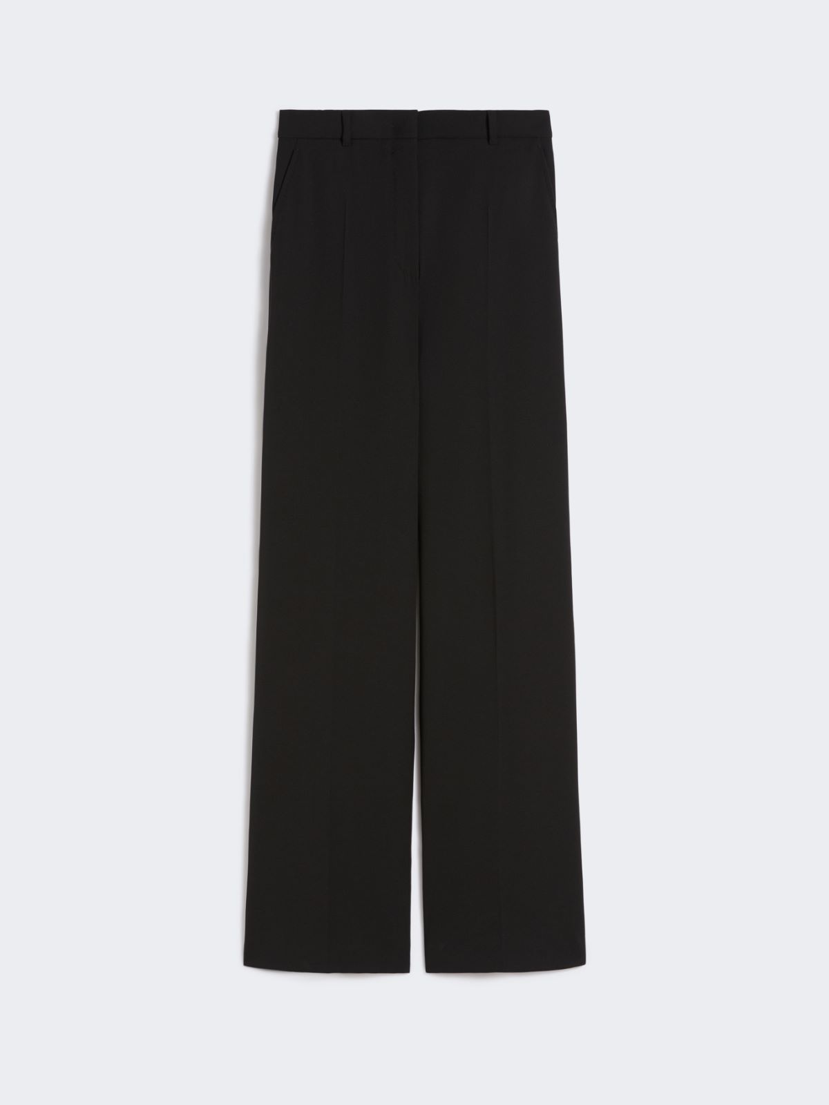 Wool crepe trousers - BLACK - Max Mara - 9