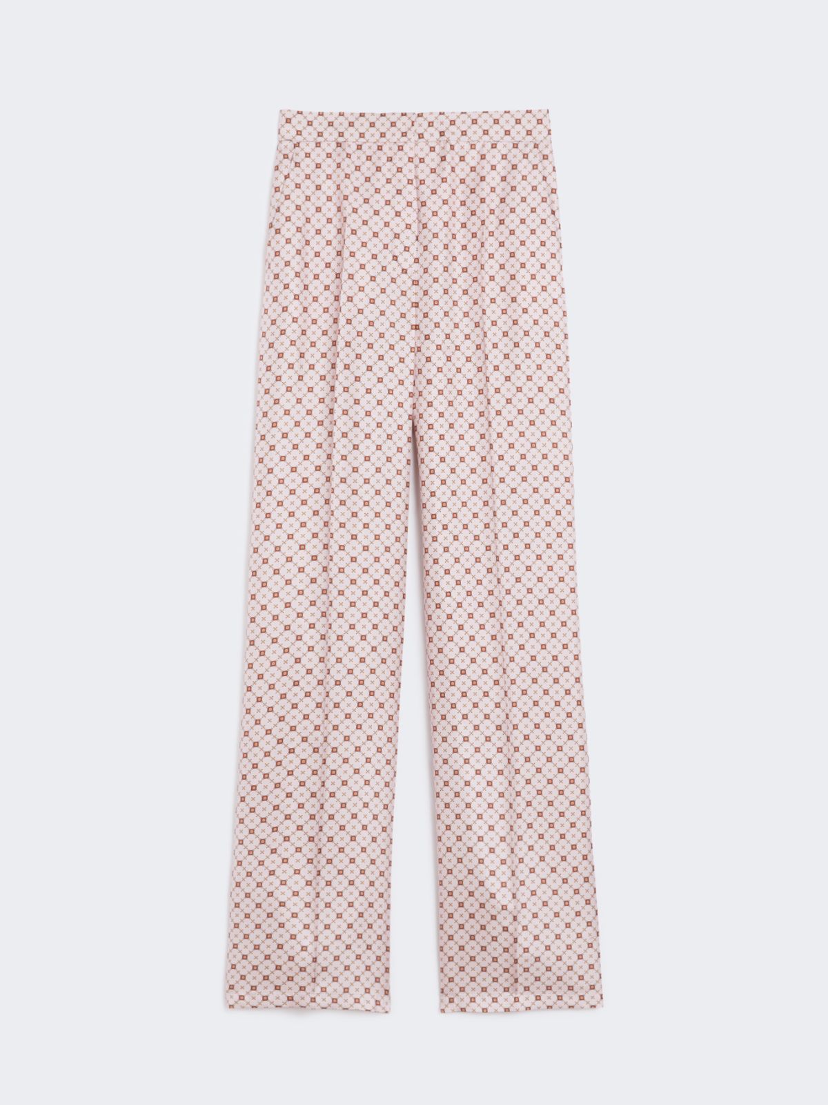 Straight-fit printed silk trousers - PINK - Max Mara - 9