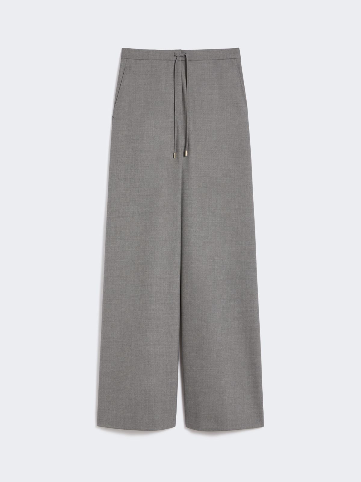 Wool twill drawstring trousers - MEDIUM GREY - Max Mara - 9