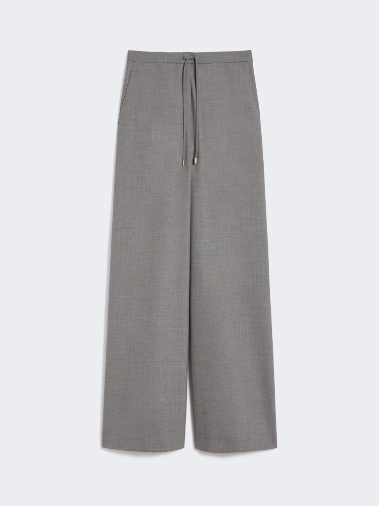 Hose mit Tunnelzug aus Wollköper - MITTELGRAU - Max Mara