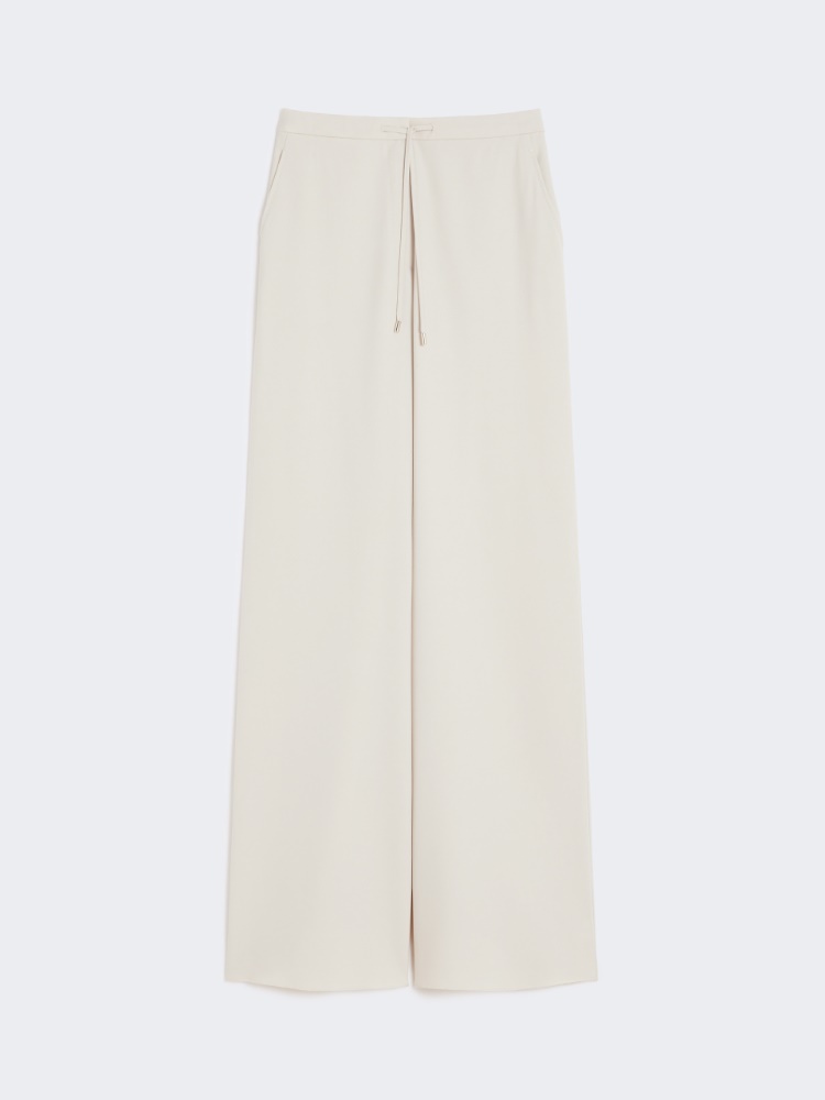 Wool twill drawstring trousers - BEIGE - Max Mara