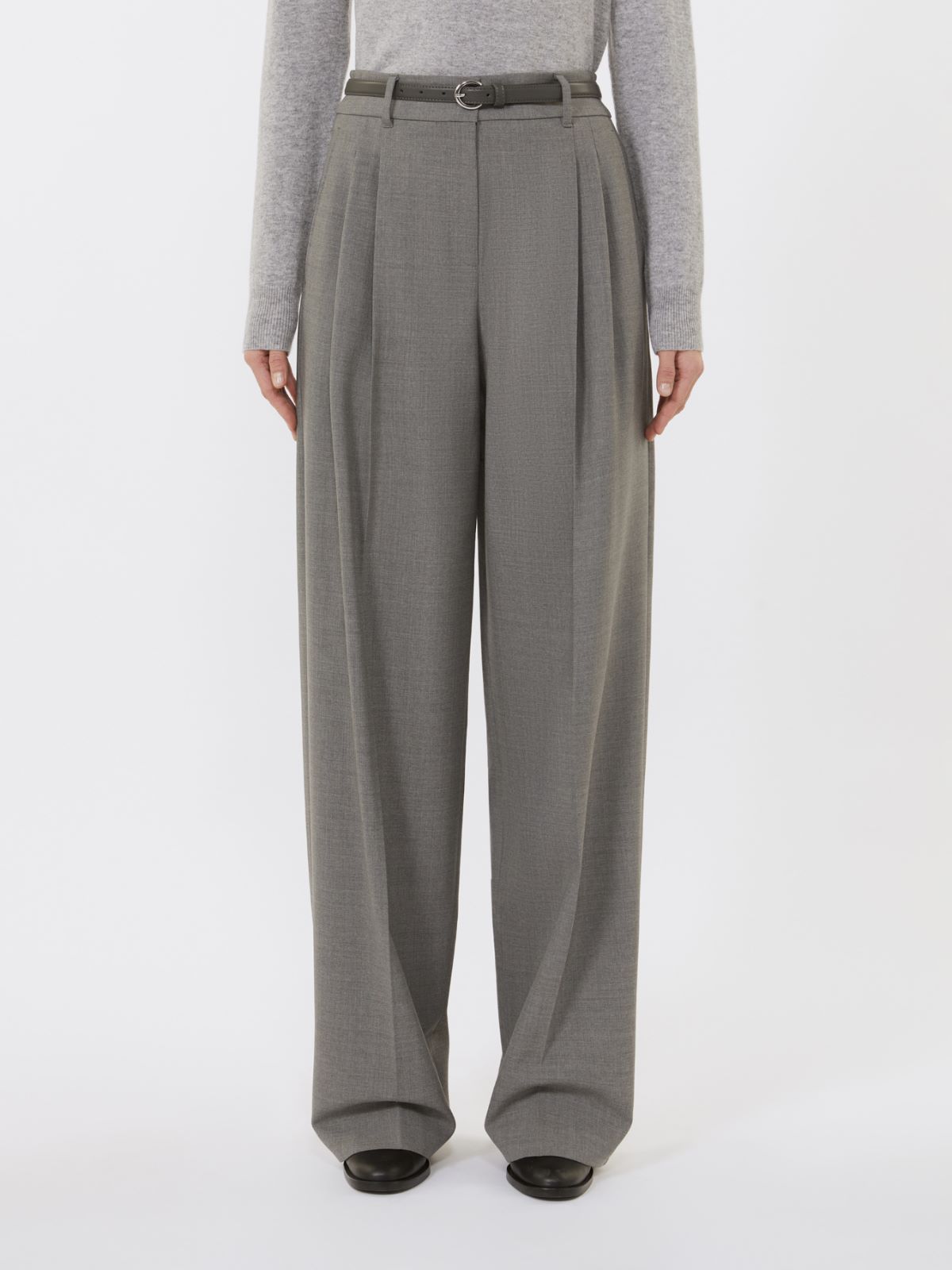 Wool twill trousers - MEDIUM GREY - Max Mara - 2