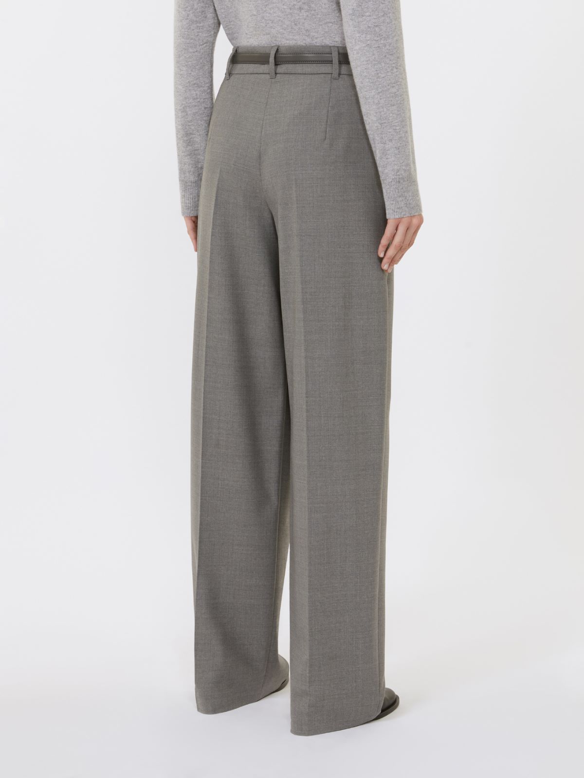 Wool twill trousers - MEDIUM GREY - Max Mara - 3