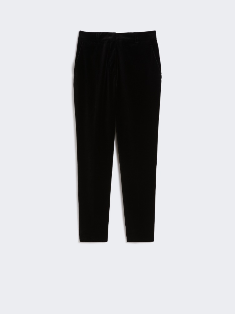 Zigarettenhose aus Samt - SCHWARZ - Max Mara
