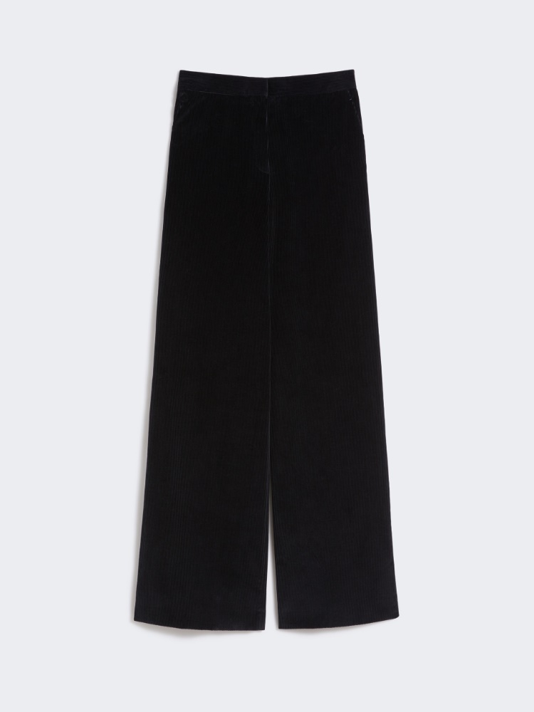 Flared velvet trousers - MIDNIGHTBLUE - Max Mara