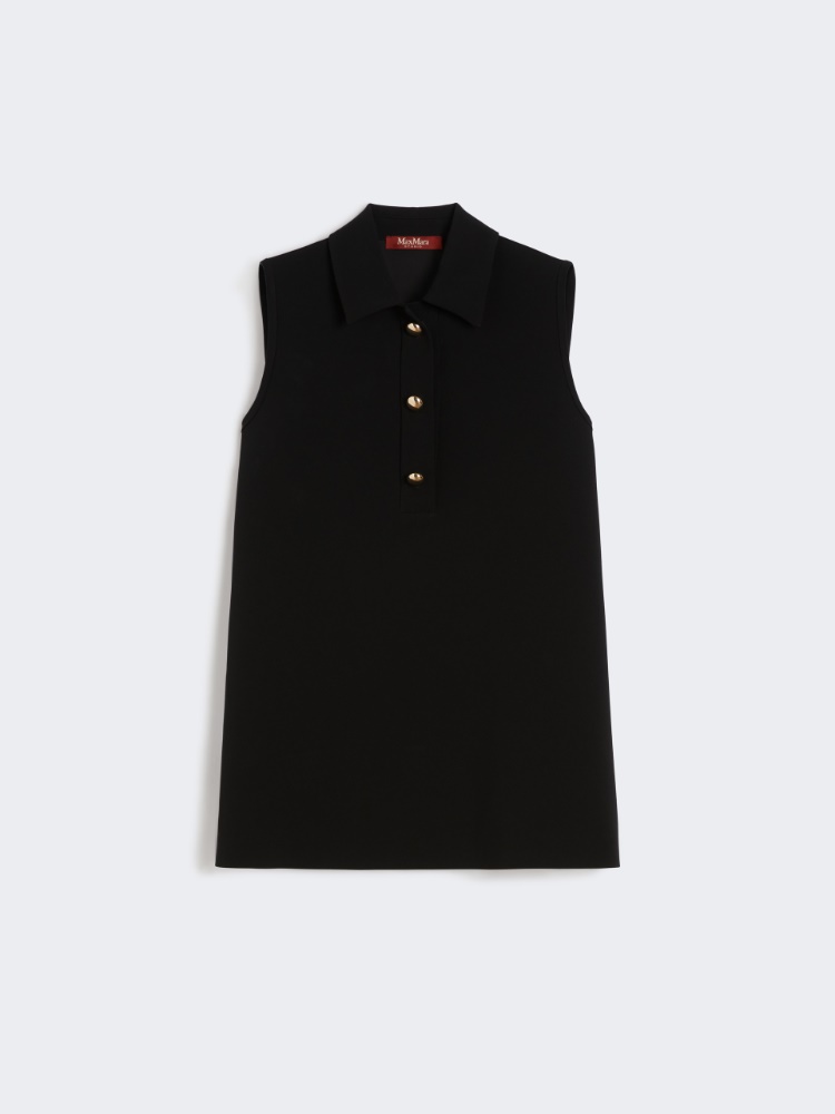 Polo-Bluse aus Cady - SCHWARZ - Max Mara