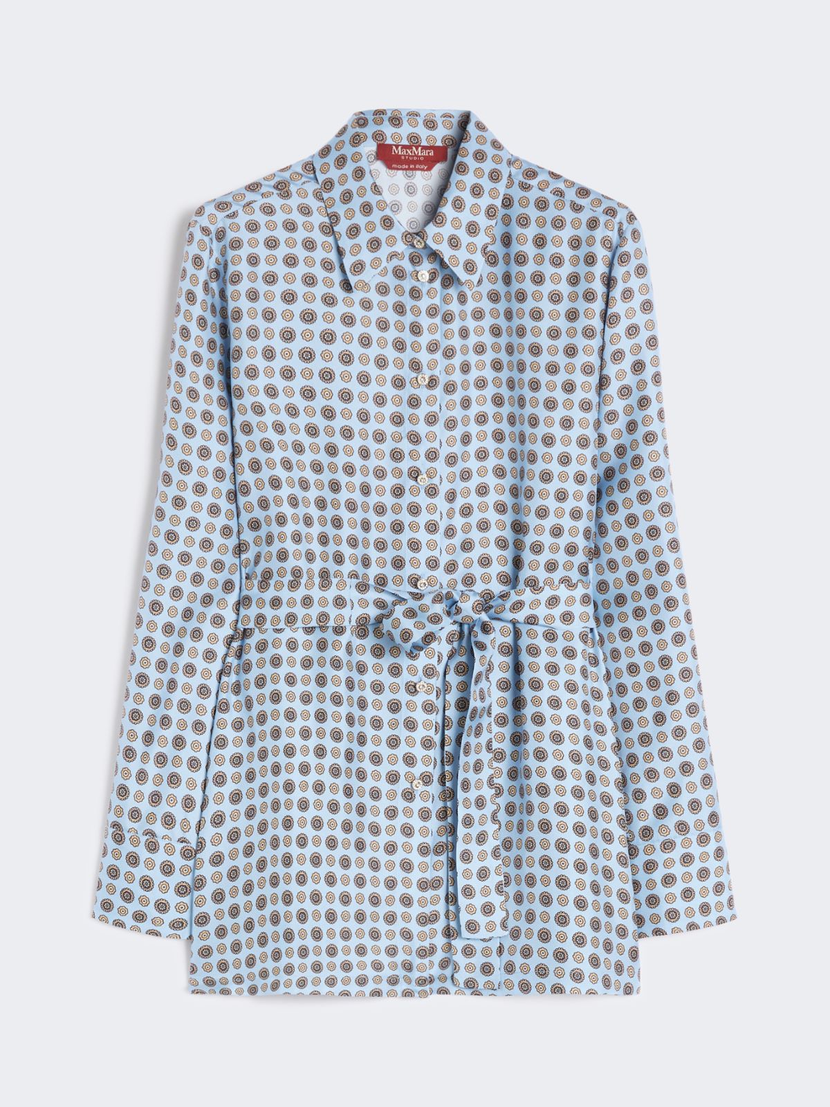 Printed silk shirt - LIGHT BLUE - Max Mara - 8