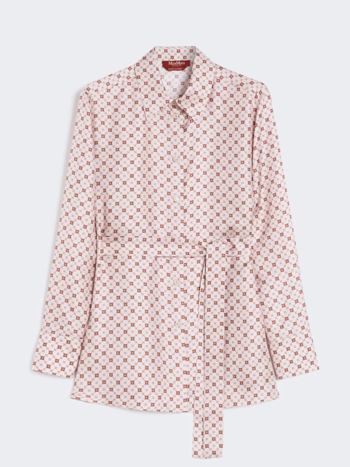 Printed silk shirt - PINK - Max Mara - 8