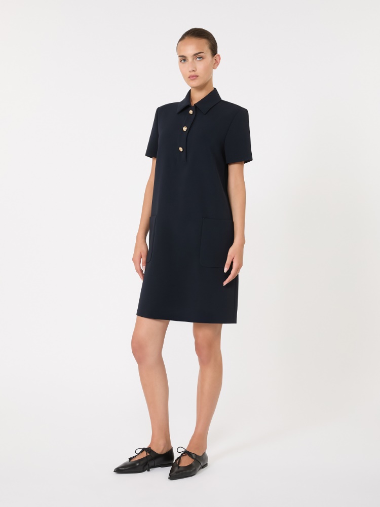 [オースティン] トリアセテート キャディ ドレス - NAVY - Max Mara