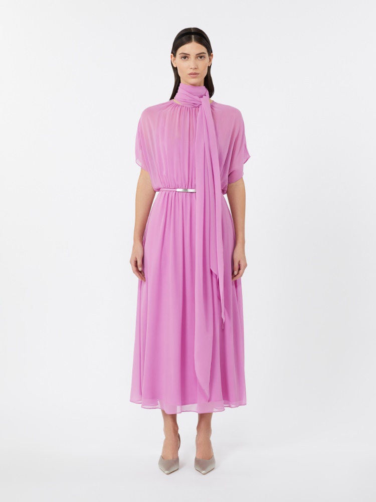スカート MAX MARA 'Bora' dress Pink MAX MARA Bora draped one-sleeve silk-satin gown | NET-A-PORTER