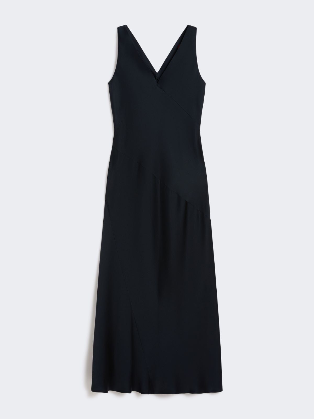 Wsuwana sukienka z dwustronnej satyny - CIEMNOGRANATOWY - Max Mara - 9