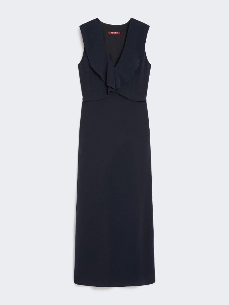 Sleeveless cady dress, midnightblue | 