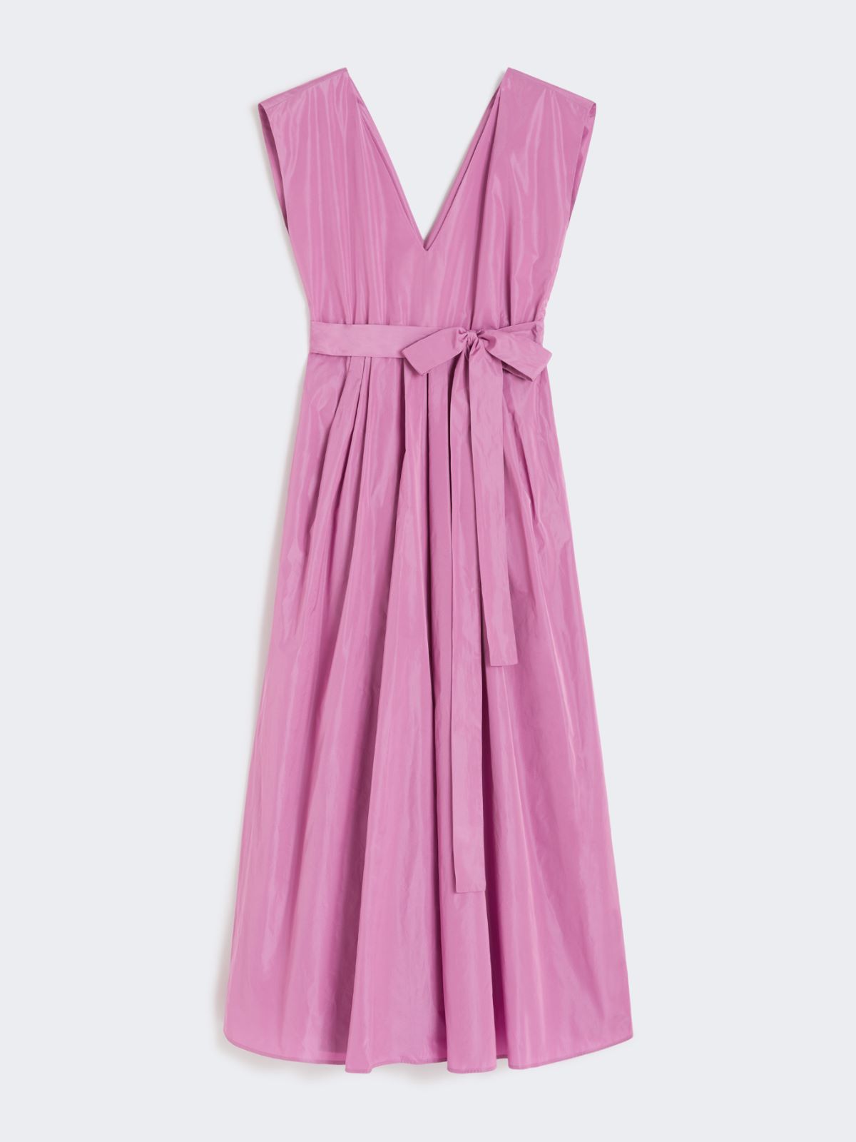 Long taffeta dress with belt - HYDRANGEA PINK - Max Mara - 9