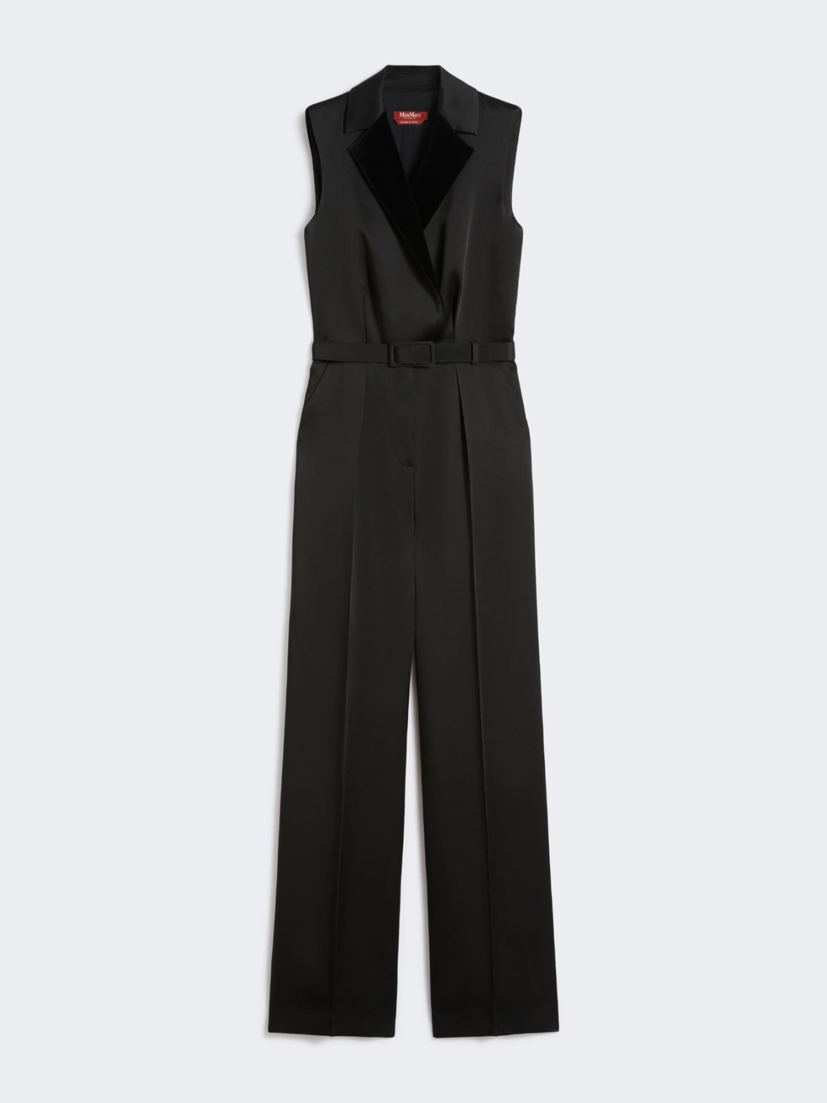 Tuxedo jumpsuit in enver satin - BLACK - Max Mara - 9