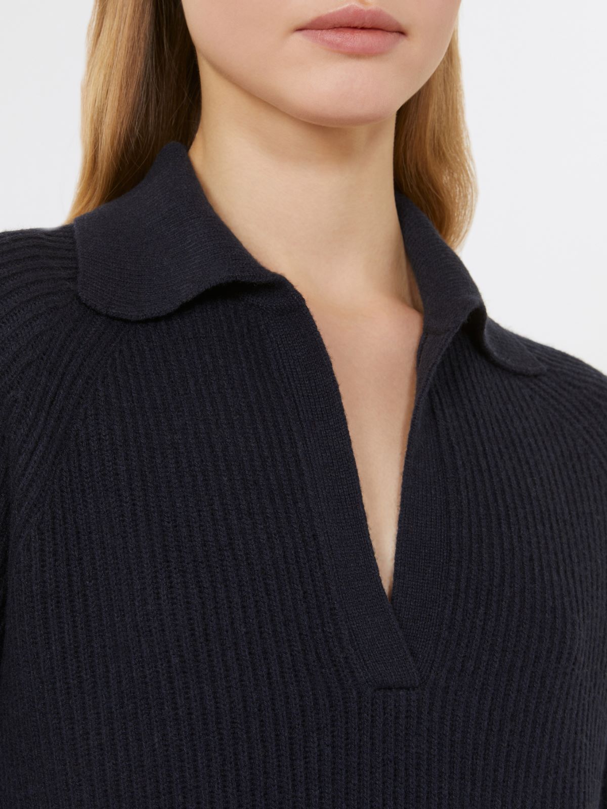 Pull col roulé en mélange mohair - BLEU - Max Mara - 4