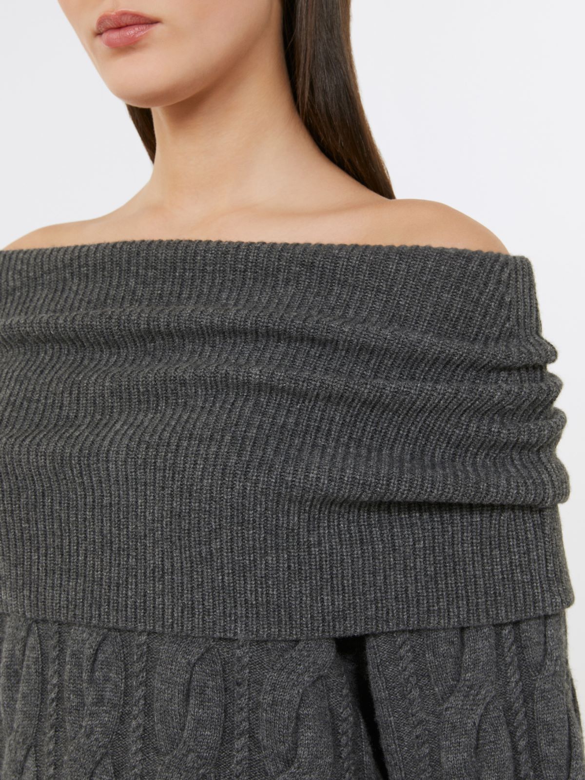 Robe en laine et cachemire - GRIS ANTHRACITE - Max Mara - 4