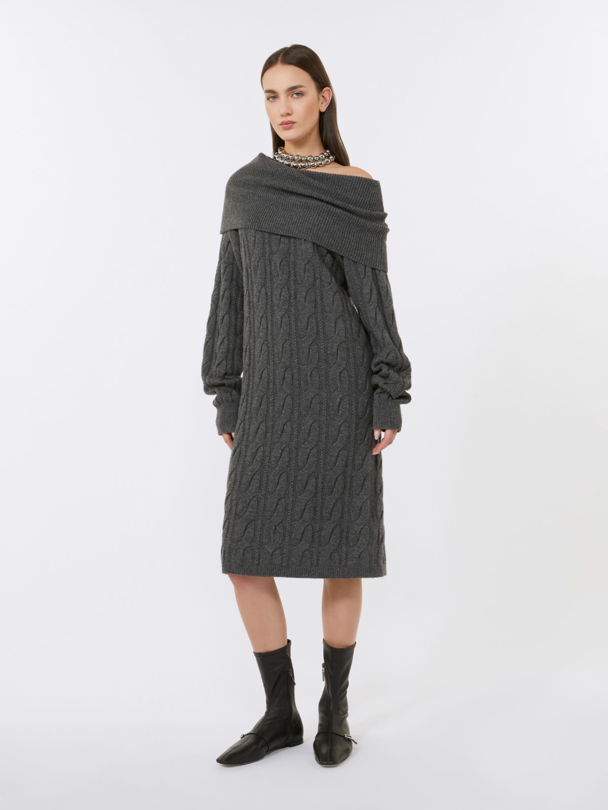 Robe en laine et cachemire - GRIS ANTHRACITE - Max Mara
