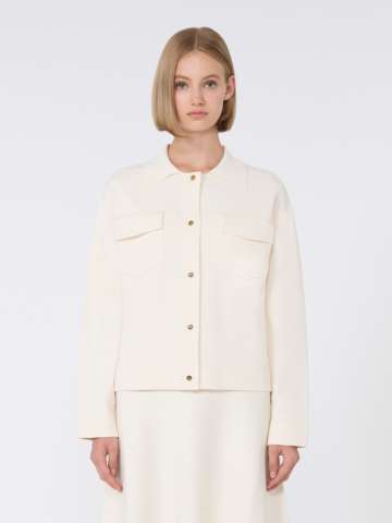 23AW新作【MaxMara】Giacca boxy in radzmir シャツライン 白 23AW新作【MaxMara】Giacca boxy in radzmir シャツライン 白